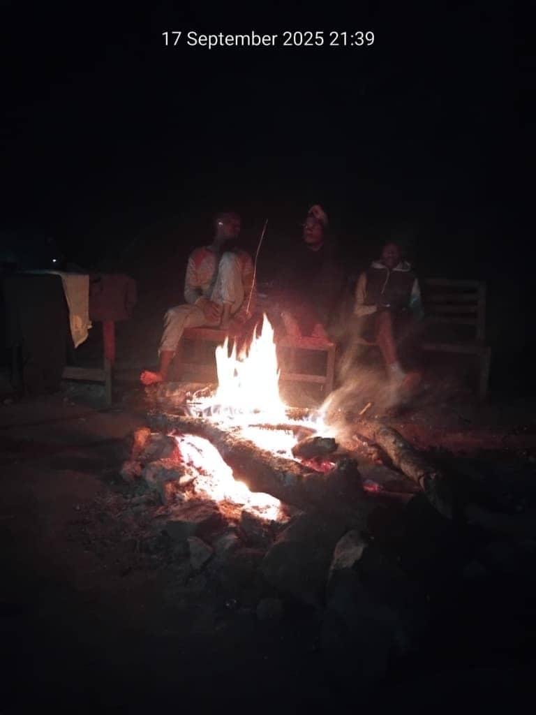 Night camp under the stars